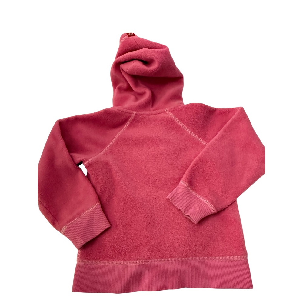 Baby Gap Toddler Girls Pink Fleece Zip Up Hoodie Arch Logo Sweatshirt Size 5T - Picture 4 of 9